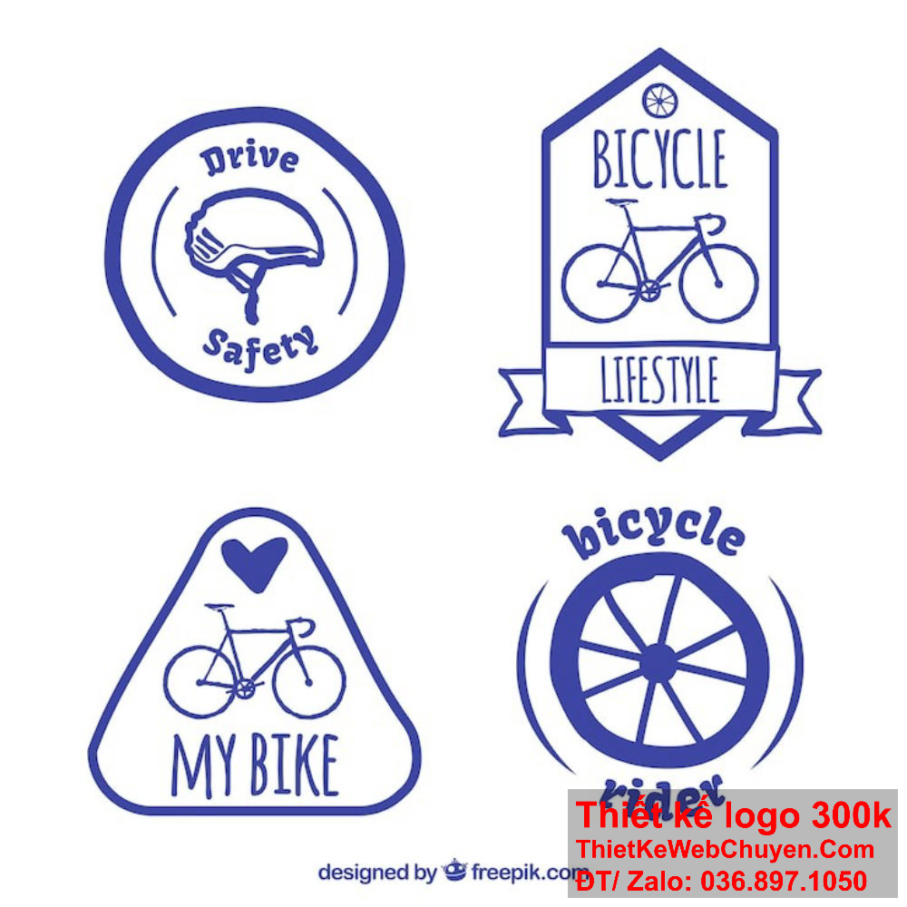 Thiết kế logo xe đạp cần phải có sự nhất quán trong từng chi tiết.