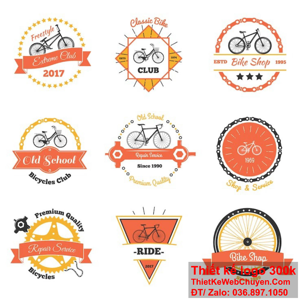 Thiết kế logo xe đạp cần có màu sắc tươi sáng và hấp dẫn để thu hút sự chú ý của khách hàng.