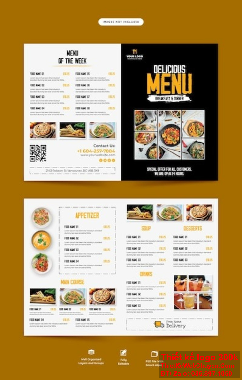 Thiết kế menu Nhà hàng ẩm thực Ấn Độ của chúng tôi mang đậm phong cách truyền thống, kết hợp với sự sáng tạo hiện đại. Thiết kế menu Nhà hàng ẩm thực Ấn Độ là một phần quan trọng giúp nâng cao thương hiệu và doanh thu.