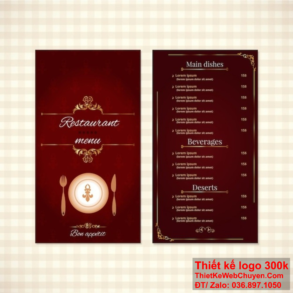 Chúng tôi chuyên cung cấp dịch vụ thiết kế menu Nhà hàng ẩm thực Trung Hoa độc đáo, giúp thu hút khách hàng Thiết kế menu Nhà hàng ẩm thực Trung Hoa với phong cách truyền thống và hiện đại, giúp thực đơn của bạn nổi bật và thu hút