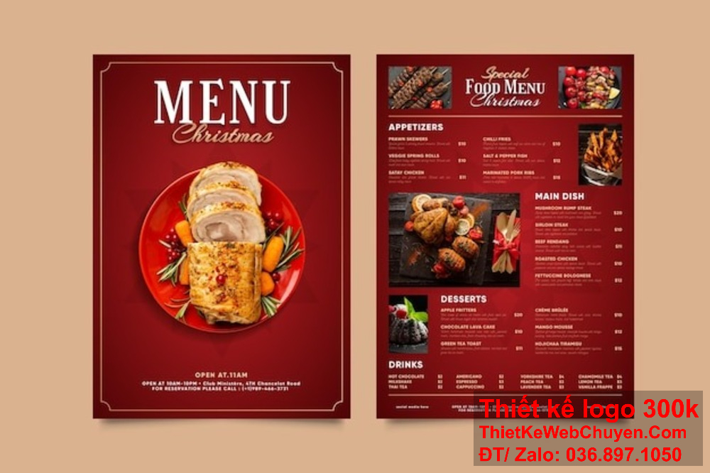Dịch vụ thiết kế menu Nhà hàng ẩm thực Trung Hoa của chúng tôi giúp thực đơn của bạn trở nên bắt mắt và chuyên nghiệp hơn Chúng tôi hiểu rõ nhu cầu của các nhà hàng và cung cấp dịch vụ thiết kế menu Nhà hàng ẩm thực Trung Hoa phù hợp với phong cách riêng của bạn
