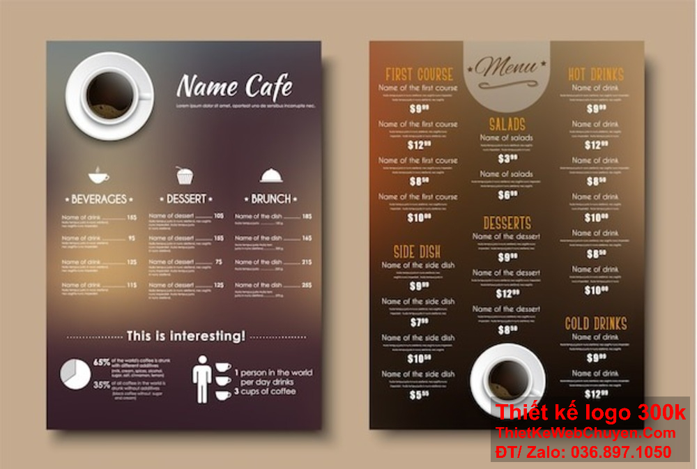 Chúng tôi chuyên cung cấp dịch vụ thiết kế menu quán cà phê coffee cafe chuyên nghiệp và sáng tạo Bạn đang tìm kiếm ý tưởng thiết kế menu quán cà phê coffee cafe độc đáo? Hãy liên hệ với chúng tôi ngay hôm nay
