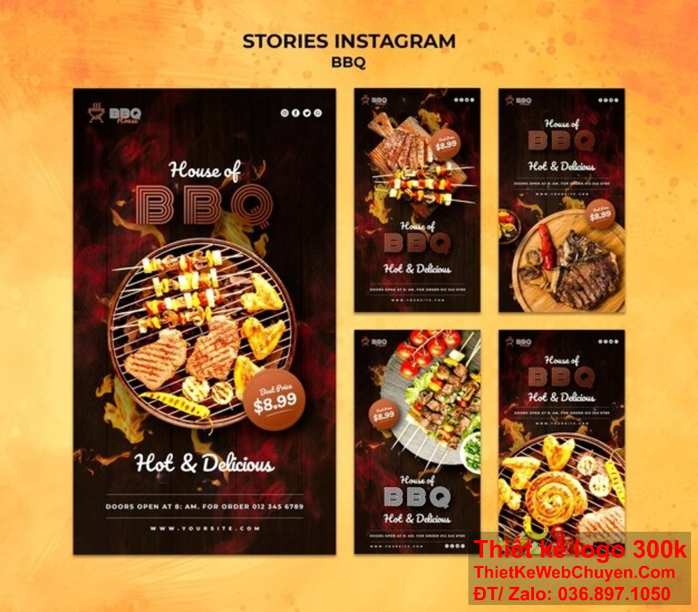 Khi thiết kế menu nhà hàng quán ăn bít tết thịt nướng, cần chú trọng đến việc bố trí hình ảnh và thông tin món ăn sao cho hài hòa