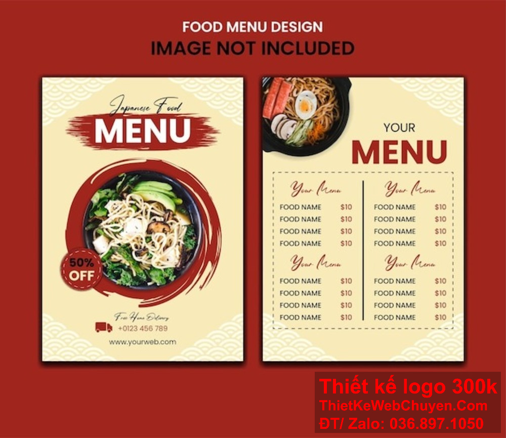 Chúng tôi cung cấp dịch vụ thiết kế menu nhà hàng quán ăn bún và phở với nhiều mẫu mã đa dạng, phù hợp với mọi phong cách nhà hàng Bạn đang tìm kiếm dịch vụ thiết kế menu nhà hàng quán ăn bún và phở chuyên nghiệp? Hãy đến với chúng tôi để trải nghiệm dịch vụ tốt nhất.