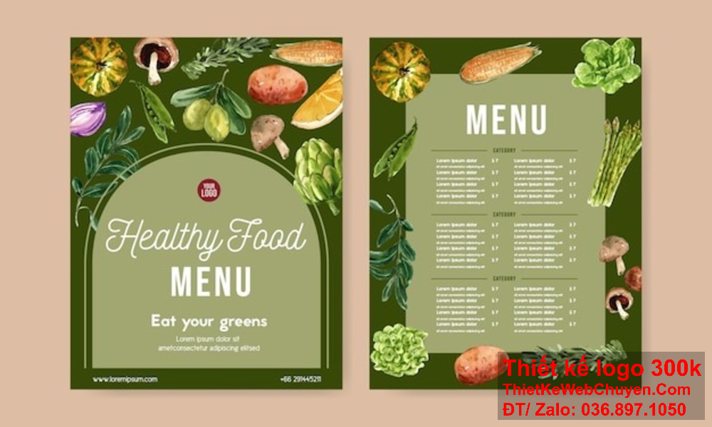 Sự tinh tế trong thiết kế menu nhà hàng quán ăn chay có thể nâng cao trải nghiệm ẩm thực cho khách hàng Với thiết kế menu nhà hàng quán ăn chay đẹp mắt, khách hàng sẽ dễ dàng lựa chọn món ăn yêu thích