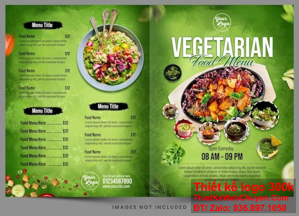 Để thiết kế menu nhà hàng quán ăn chay ấn tượng, cần có sự phối hợp hài hòa giữa màu sắc, hình ảnh và bố cục chữ viết Một thiết kế menu nhà hàng quán ăn chay chuyên nghiệp sẽ làm nổi bật những món ăn đặc trưng và thu hút sự quan tâm của khách hàng