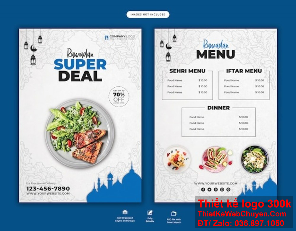 Thiết kế menu nhà hàng quán ăn hải sản có thể sử dụng hình ảnh minh họa chi tiết để giúp khách hàng dễ dàng lựa chọn món ăn Thiết kế menu nhà hàng quán ăn hải sản không chỉ giới thiệu món ăn mà còn truyền tải thông điệp về sự tươi ngon và chất lượng