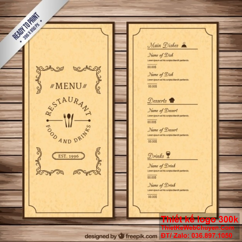 Với dịch vụ thiết kế menu nhà hàng quán ăn thịt cừu của chúng tôi, bạn sẽ có được một menu chuyên nghiệp và hấp dẫn. Chúng tôi cam kết thiết kế menu nhà hàng quán ăn thịt cừu đạt tiêu chuẩn cao về cả nội dung lẫn hình thức.