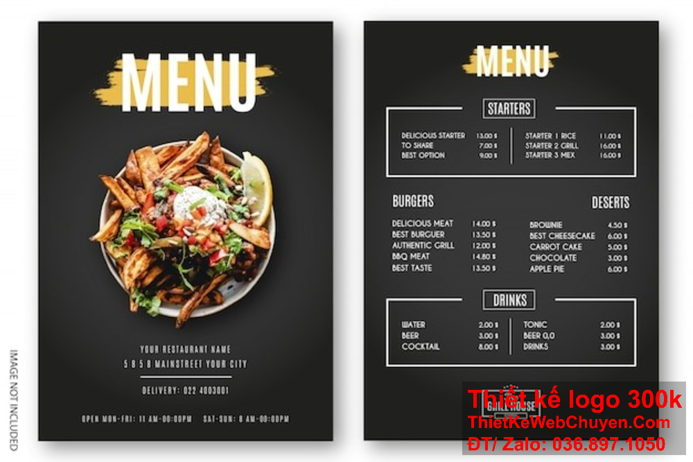 Với kinh nghiệm nhiều năm trong lĩnh vực thiết kế menu nhà hàng quán ăn tự chọn (Buffet), chúng tôi cam kết mang lại sản phẩm đẹp mắt và dễ dàng sử dụng Thiết kế menu nhà hàng quán ăn tự chọn (Buffet) là bước đầu tiên để tạo ấn tượng tốt với khách hàng của bạn