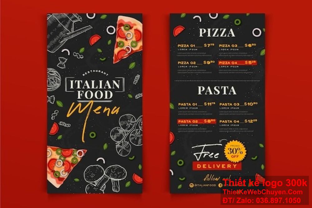 Thiết kế menu nhà hàng quán pizza sáng tạo và tinh tế sẽ giúp bạn tạo dấu ấn riêng và giữ chân khách hàng quay lại Thiết kế menu nhà hàng quán pizza đẹp mắt và khoa học là yếu tố quan trọng trong việc tạo dựng thương hiệu và thu hút khách hàng