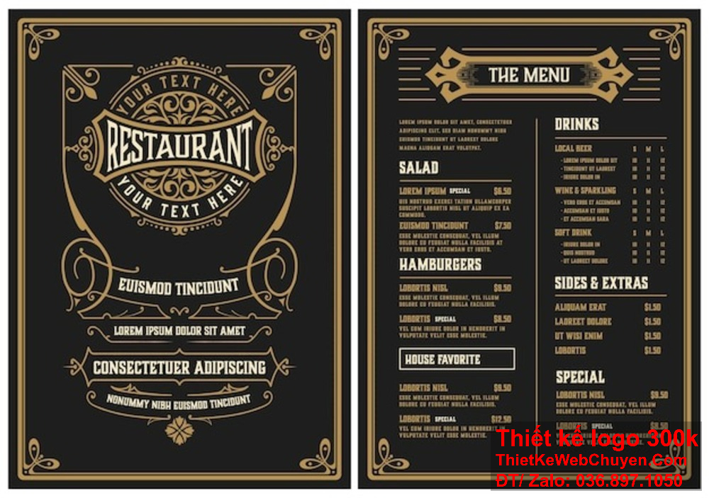 Chúng tôi cam kết thiết kế menu quán nhậu phù hợp với phong cách và thương hiệu của bạn Thiết kế menu quán nhậu của chúng tôi sẽ làm nổi bật các món ăn đặc trưng của quán bạn