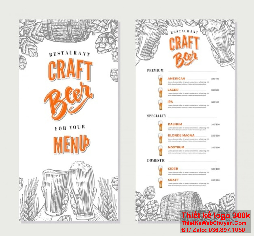 Thiết kế menu quán nhậu không chỉ đẹp mắt mà còn phải thể hiện đúng phong cách và văn hóa của quán Thiết kế menu quán nhậu rõ ràng và dễ đọc sẽ giúp thực khách dễ dàng lựa chọn món ăn yêu thích