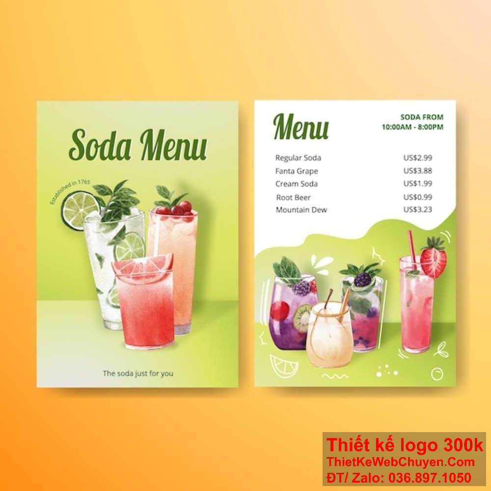 Chúng tôi cung cấp dịch vụ thiết kế menu quán sinh tố sáng tạo, mang lại diện mạo mới mẻ và thu hút cho quán của bạn. Thiết kế menu quán sinh tố đẹp mắt không chỉ giúp khách hàng dễ dàng chọn món mà còn nâng cao trải nghiệm của họ.