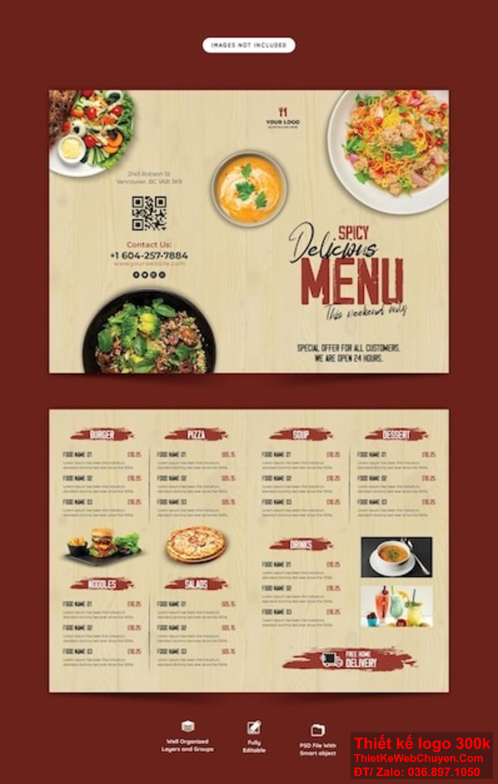 Thiết kế menu thức ăn nhanh (Fast Food) là một nghệ thuật, và chúng tôi là những nghệ sĩ với tâm huyết và sự sáng tạo không ngừng nghỉ Chúng tôi sử dụng những công nghệ tiên tiến và phần mềm hiện đại để thiết kế menu thức ăn nhanh (Fast Food), đảm bảo chất lượng cao và thời gian hoàn thành nhanh chóng