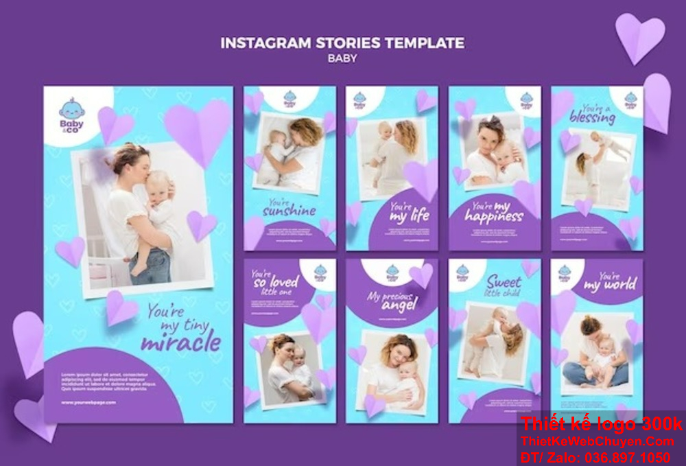 Thiết kế profile mẹ và bé có thể sử dụng các biểu tượng đáng yêu. Thiết kế profile mẹ và bé cần phải thân thiện với môi trường.