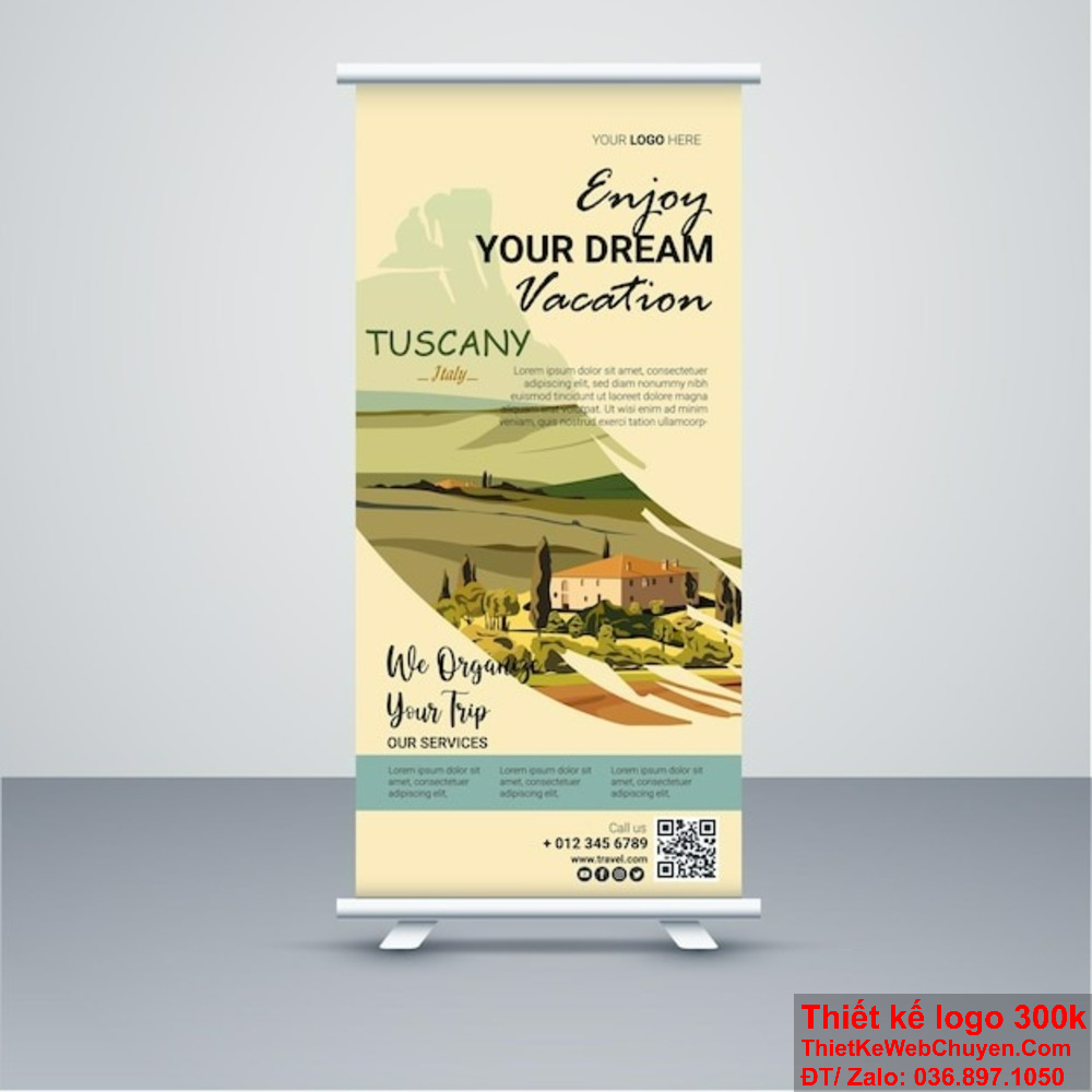 Thiết kế standee triển lãm của chúng tôi: Sự kết hợp hoàn hảo giữa nghệ thuật và marketing. Đảm bảo sự chú ý tối đa từ khách tham quan với thiết kế standee triển lãm đẹp mắt.