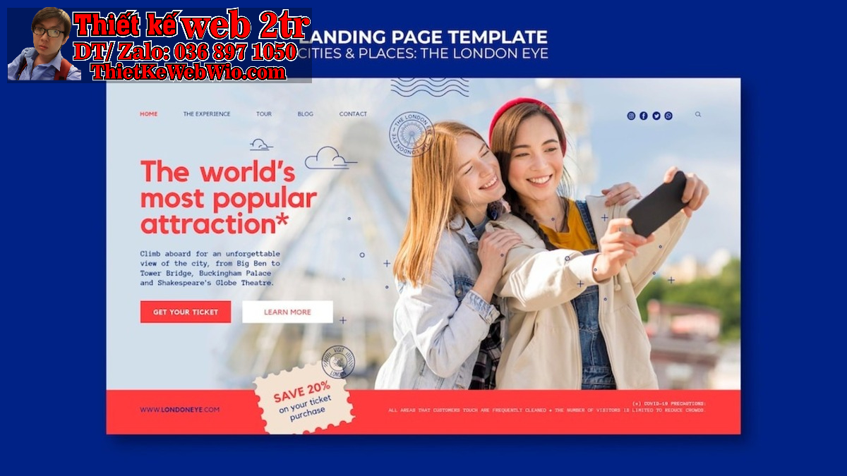 Giao diện website du học chuyên nghiệp