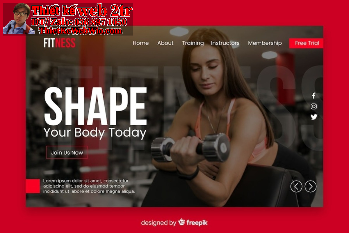 thiết kế web phòng tập gym thiết kế web phòng tập gym