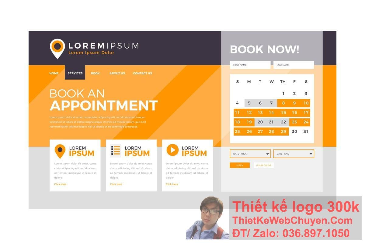 Thiết kế web wordpress đặt lịch booking Thiết kế web wordpress đặt lịch booking