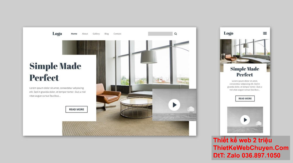 Liên Hoàn Phát thiết kế website bán hàng với giao diện tùy biến.