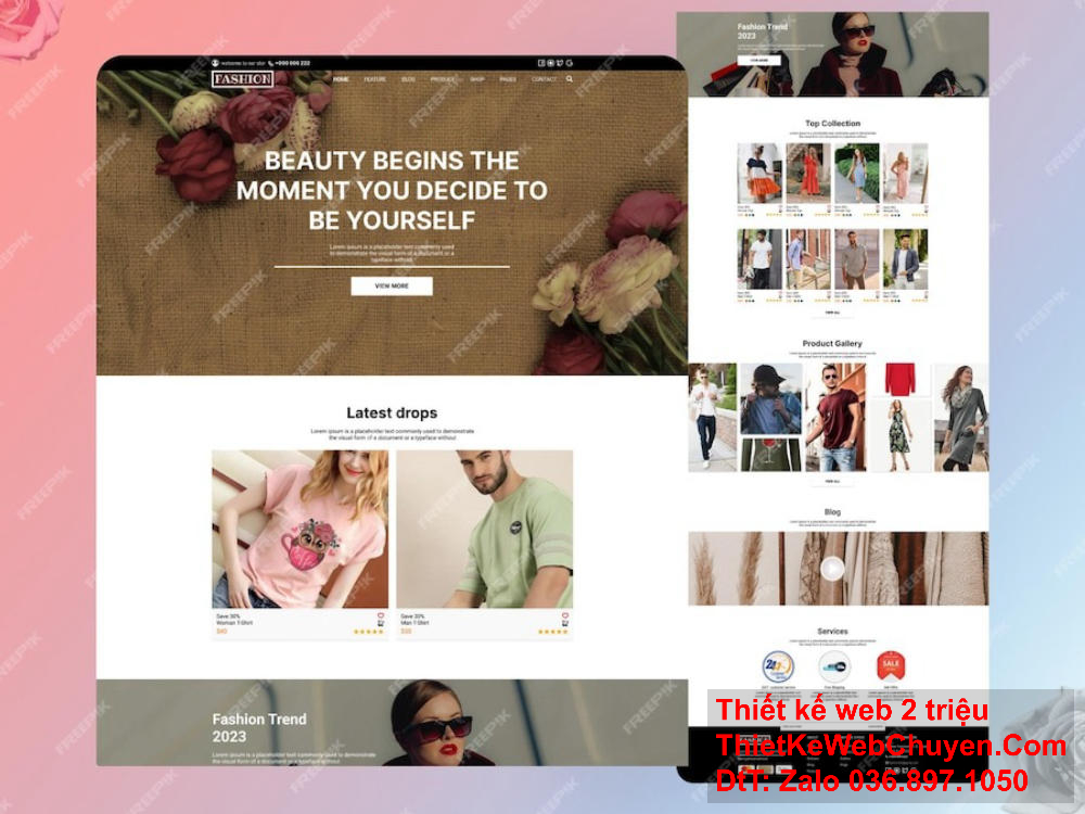 Thiết kế website bằng Wix cung cấp nhiều mẫu giao diện đẹp mắt.