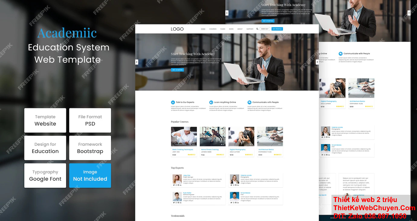 Thiết kế website chuyên nghiệp mang lại ấn tượng đầu tiên tốt đẹp cho khách hàng.