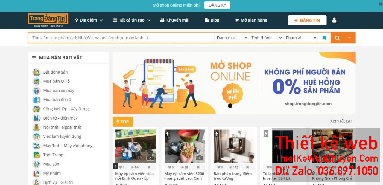 Đến với dịch vụ Thiết kế website rao vặt chợ tốt (chotot.com) 9,9 tr trọn gói, bạn sẽ có ngay một trang web chuẩn SEO, giúp tăng cường khả năng tiếp cận khách hàng Dịch vụ Thiết kế website rao vặt chợ tốt (chotot.com) 9,9 tr trọn gói của chúng tôi đảm bảo cung cấp đầy đủ các tính năng cần thiết để bạn dễ dàng quản lý và phát triển hoạt động rao vặt