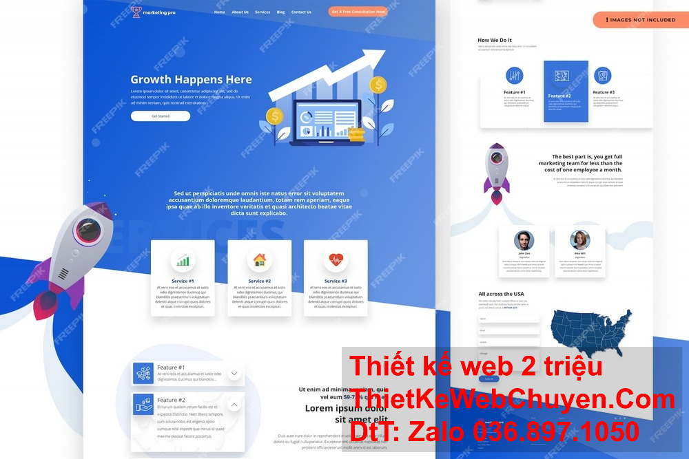 Dịch vụ thiết kế website tương tác cao tại quận 1.