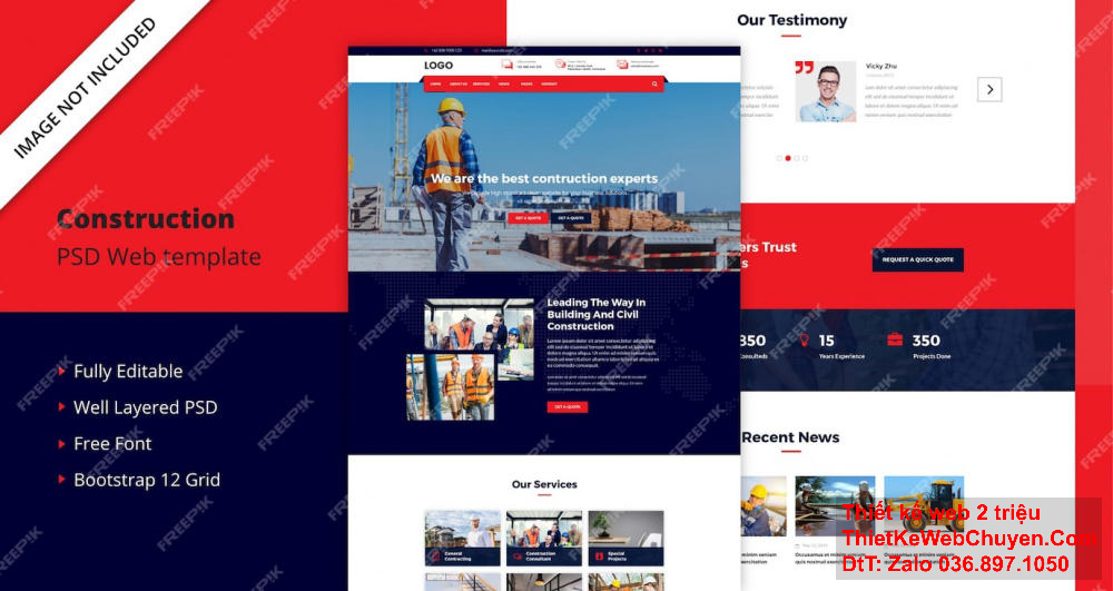 Thiết kế website tại quận Gò Vấp theo phong cách hiện đại.