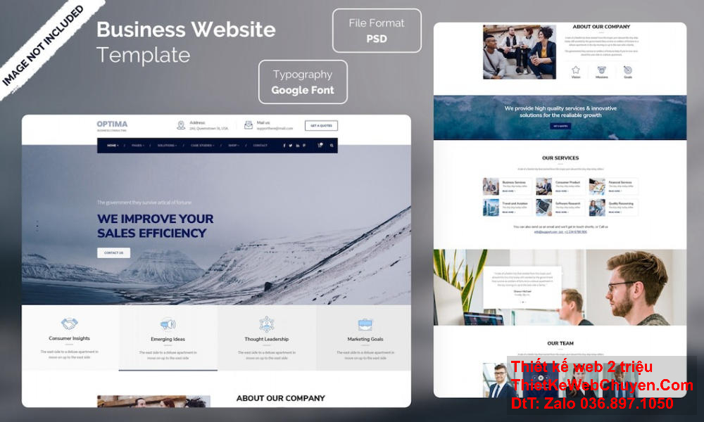 Thiết kế website tại quận Gò Vấp với giao diện responsive.