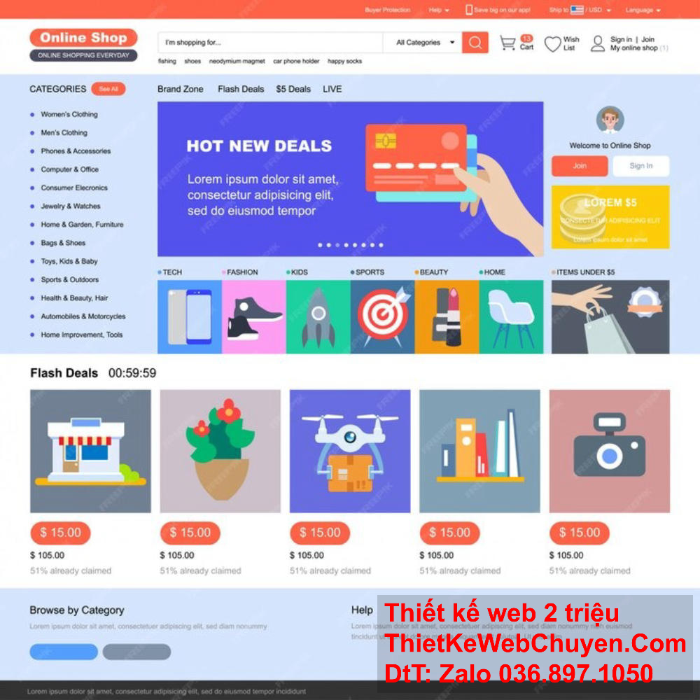 Thiết kế website tại quận Tân Bình hỗ trợ đa ngôn ngữ.