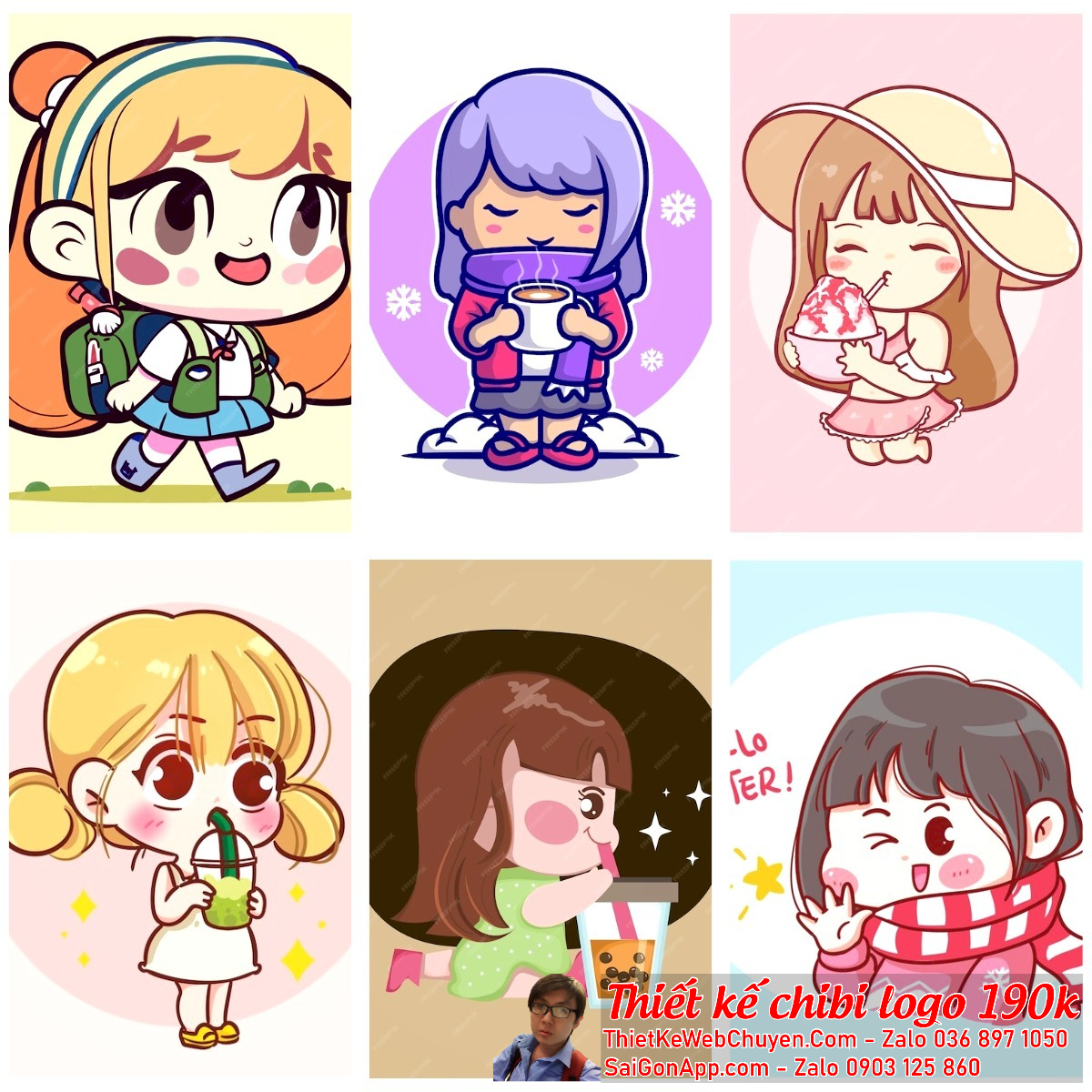 Chibi cặp đôi nam nữ trong logo có thể được thiết kế để phản ánh các giá trị và ý kiến của thương hiệu.