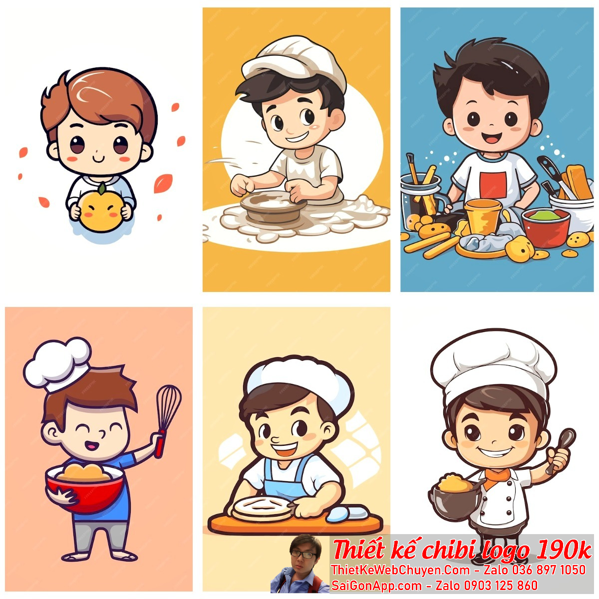 Chibi cặp đôi nam nữ trong logo thường được sử dụng để kích thích sự quan tâm từ khách hàng.