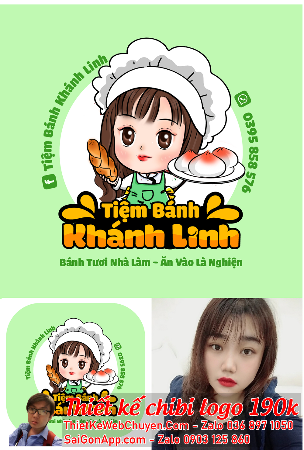Logo chibi cute thường đi kèm với màu sắc tươi sáng và hình dáng đáng yêu.