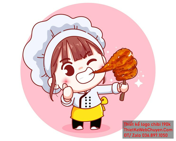 Vẽ chibi ăn vặt bé gái áo trắng tóc nâu cười tươi thích thú để thiết kế logo Vẽ chibi ăn vặt bé gái áo trắng tóc nâu cười tươi thích thú để thiết kế logo chất lượng