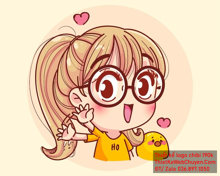 Vẽ chibi bé gái với áo vàng, tóc vàng, hành động vẫy tay và biểu cảm vui vẻ để thiết kế logo Vẽ chibi bé gái với áo vàng, tóc vàng, hành động vẫy tay và biểu cảm vui vẻ để thiết kế logo