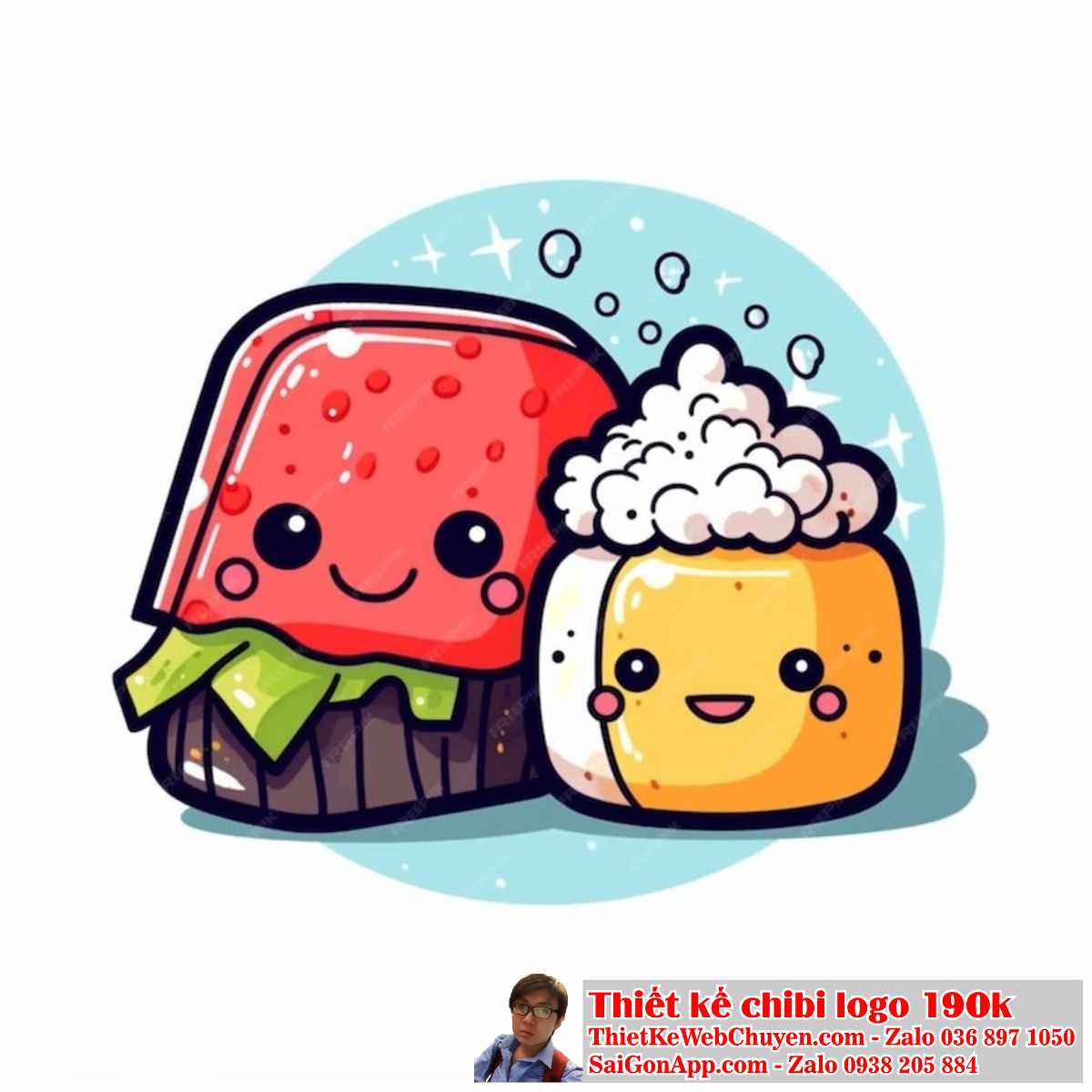 Mẫu logo chibi cute ăn vặt của chúng tôi sẽ mang lại sự độc đáo và cá nhân hóa cho thương hiệu của bạn.