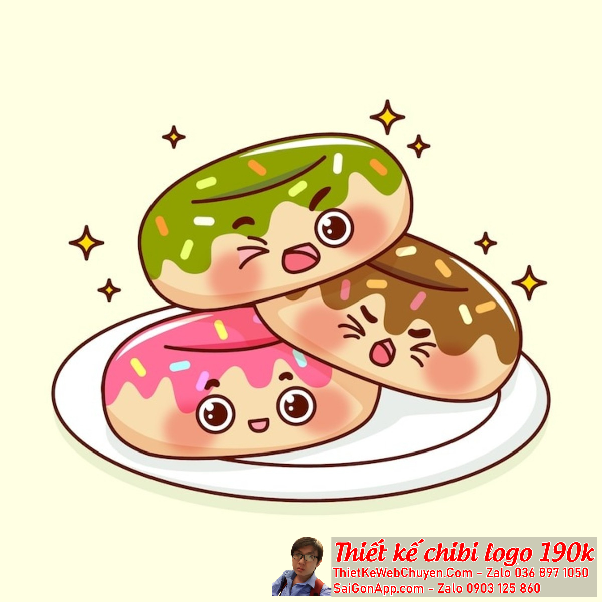 Việc sử dụng mẫu thiết kế logo chibi cute ăn vặt hàng quán là một cách tốt để tạo điểm nhấn cho thương hiệu của bạn.