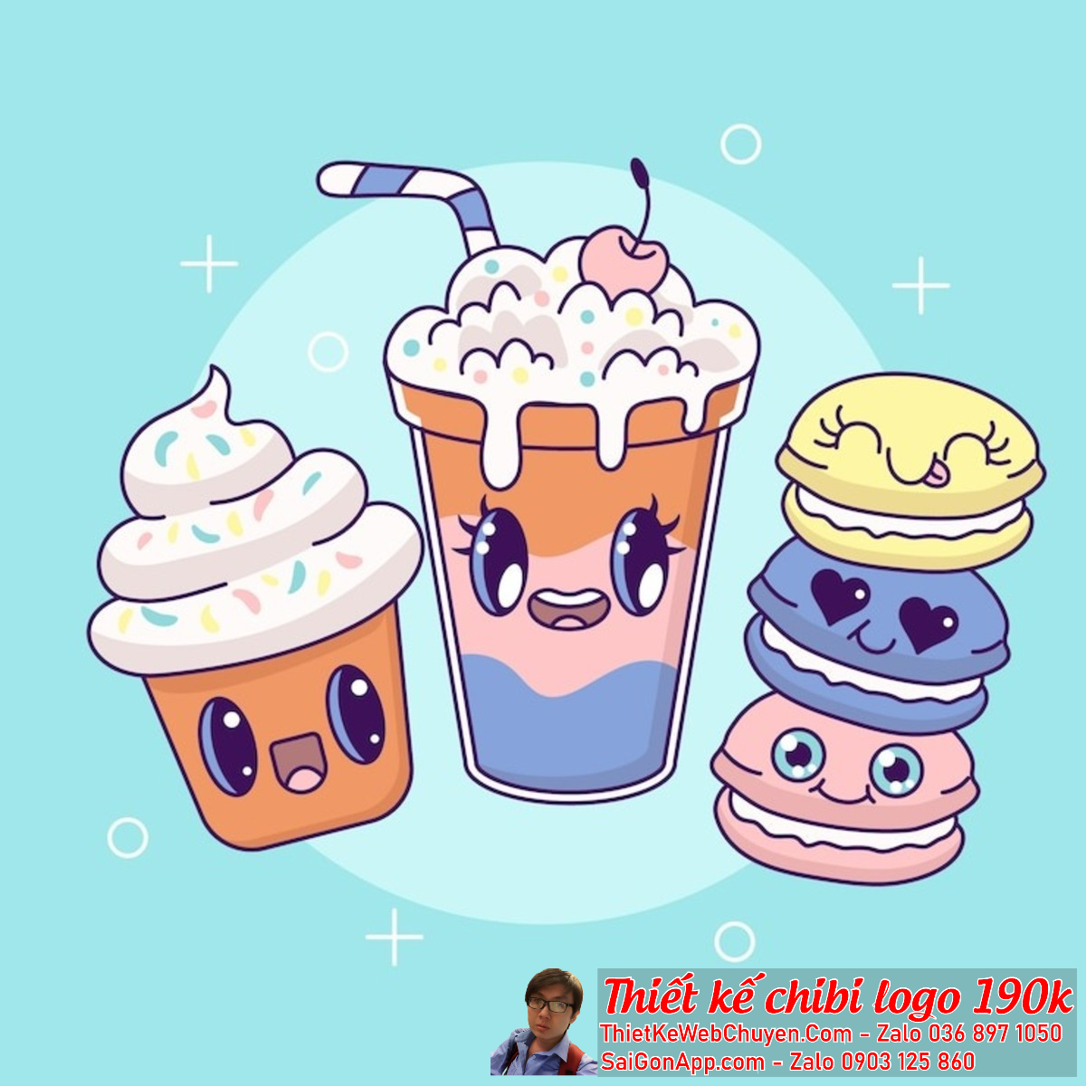 Một mẫu thiết kế logo chibi cute ăn vặt hàng quán thành công sẽ tạo ra một ấn tượng mạnh mẽ với khách hàng.