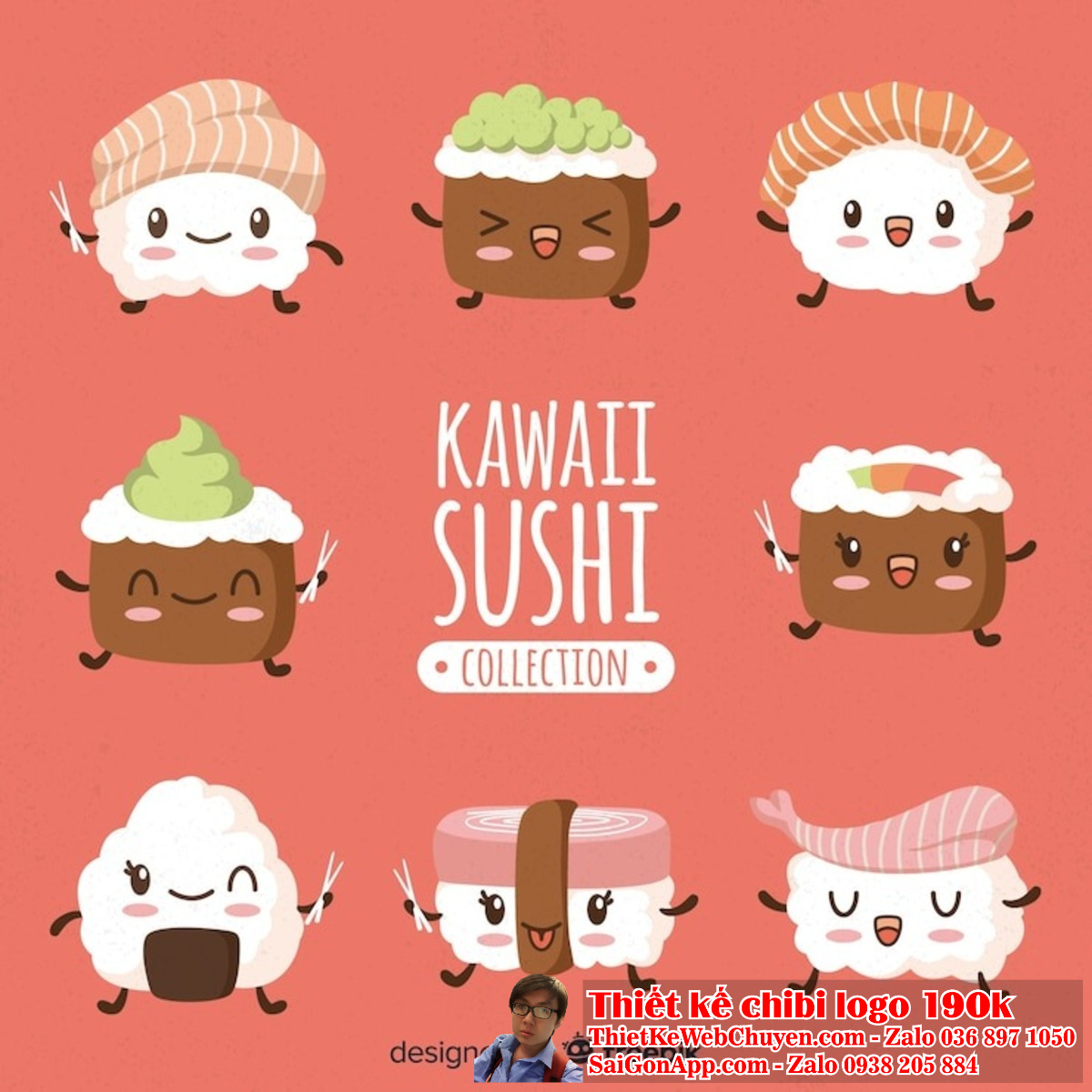 Sự độc đáo của logo chibi cute ăn vặt sẽ tạo ra một ấn tượng mạnh mẽ với khách hàng.