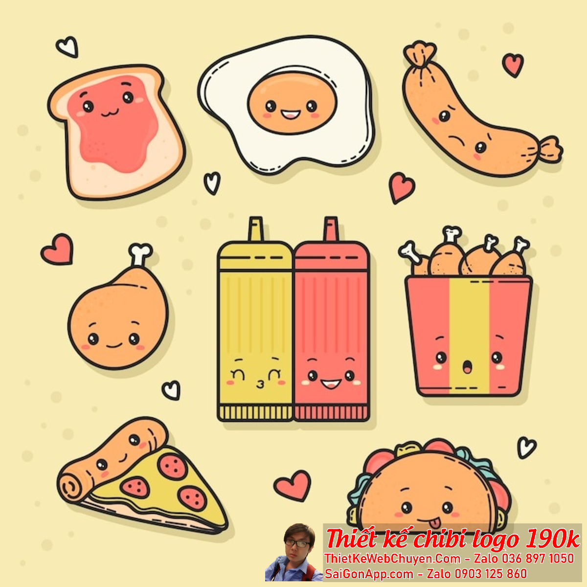 Một mẫu thiết kế logo chibi cute ăn vặt hàng quán độc đáo sẽ giúp thương hiệu của bạn nổi bật trong lòng khách hàng.