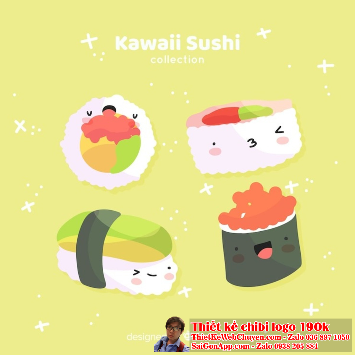 Logo chibi cute ăn vặt sẽ thú vị và dễ thương, thu hút sự chú ý của mọi người.