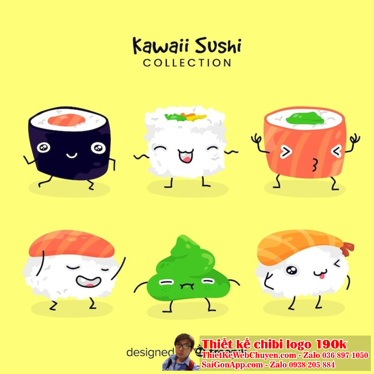 Mẫu thiết kế logo chibi cute ăn vặt sẽ tạo ra một ấn tượng vui vẻ và tươi mới.