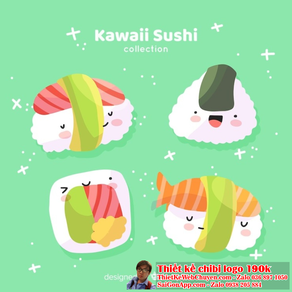 Mẫu thiết kế logo chibi cute ăn vặt sẽ làm cho thương hiệu của bạn trở nên độc đáo và đáng nhớ.