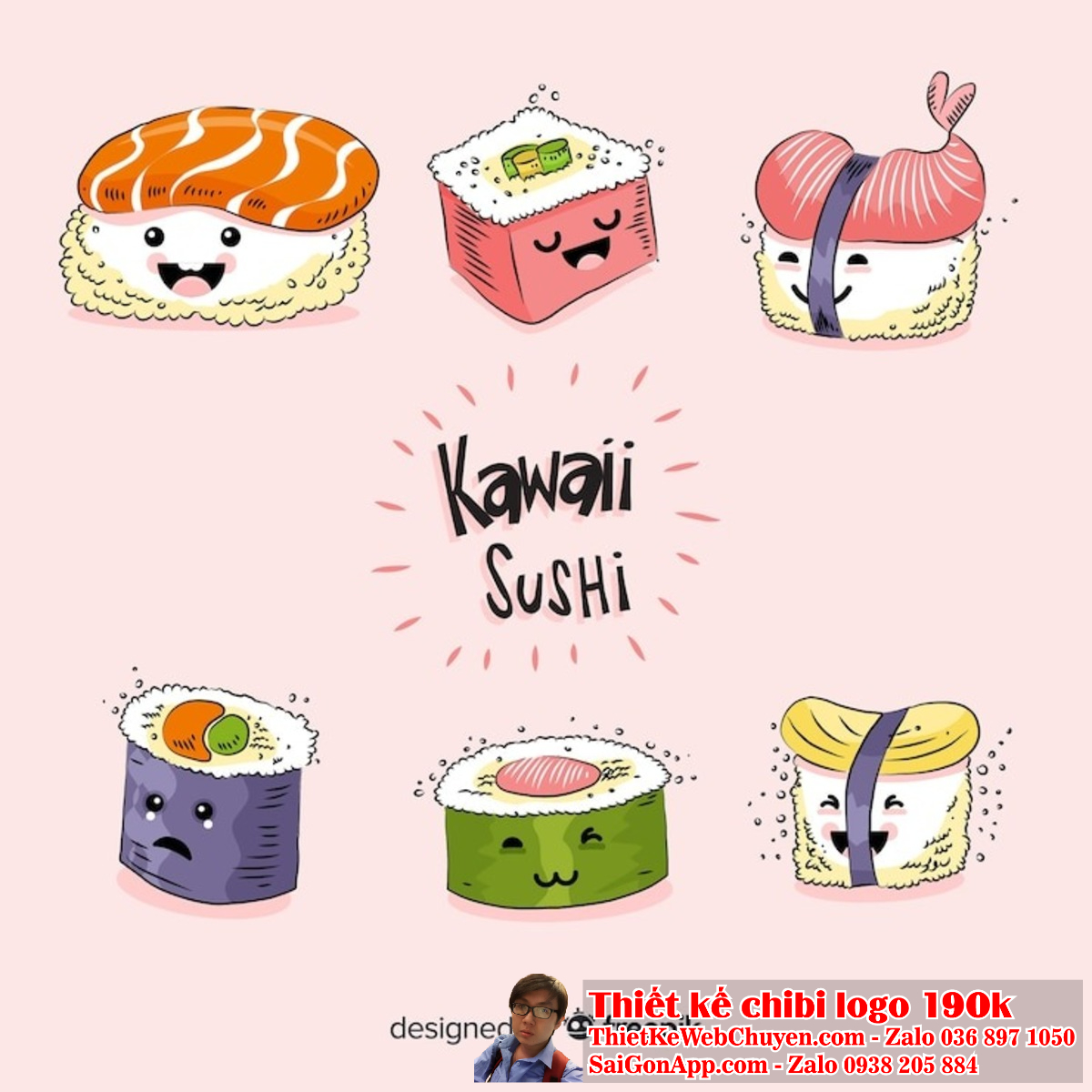 Mẫu thiết kế logo chibi cute ăn vặt sẽ mang lại sự tươi mới cho thương hiệu của bạn.