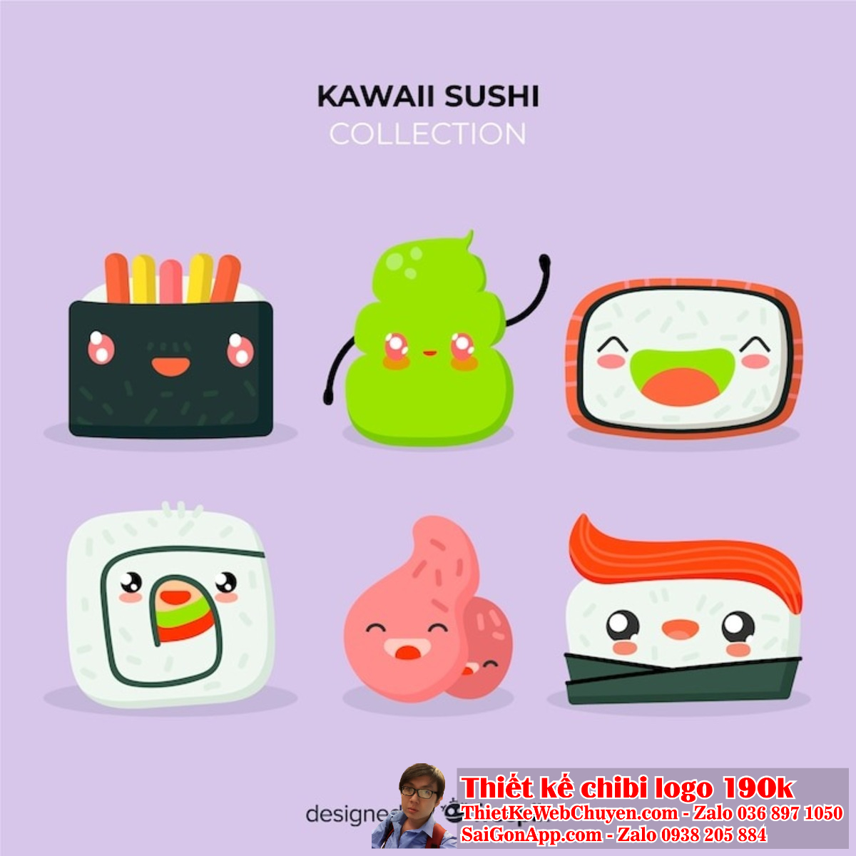 Mẫu thiết kế logo chibi cute ăn vặt sẽ tạo nên một phong cách riêng biệt cho thương hiệu của bạn.