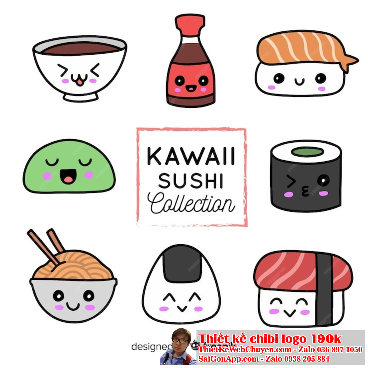 Mẫu thiết kế logo chibi cute ăn vặt sẽ thú vị và độc đáo.