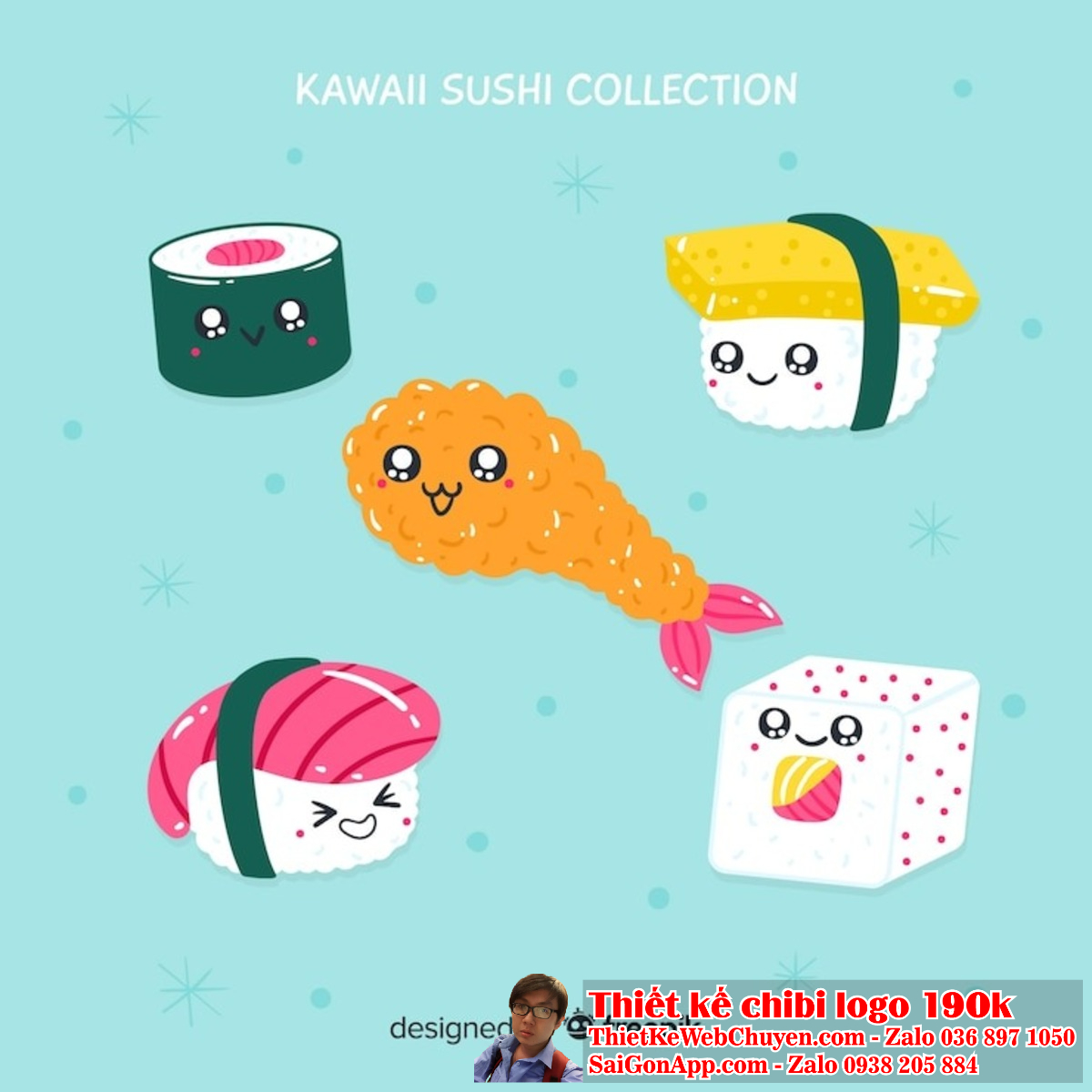 Logo chibi cute ăn vặt sẽ tạo ra ấn tượng tốt từ lần đầu tiên khách hàng nhìn thấy.