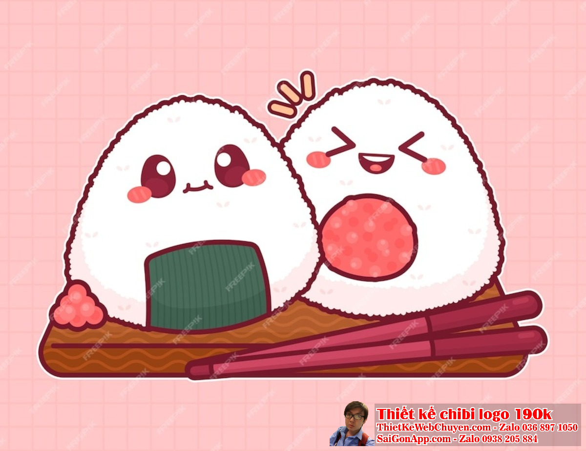 Logo chibi cute ăn vặt sẽ tạo cảm giác thân thiện và gần gũi với khách hàng.