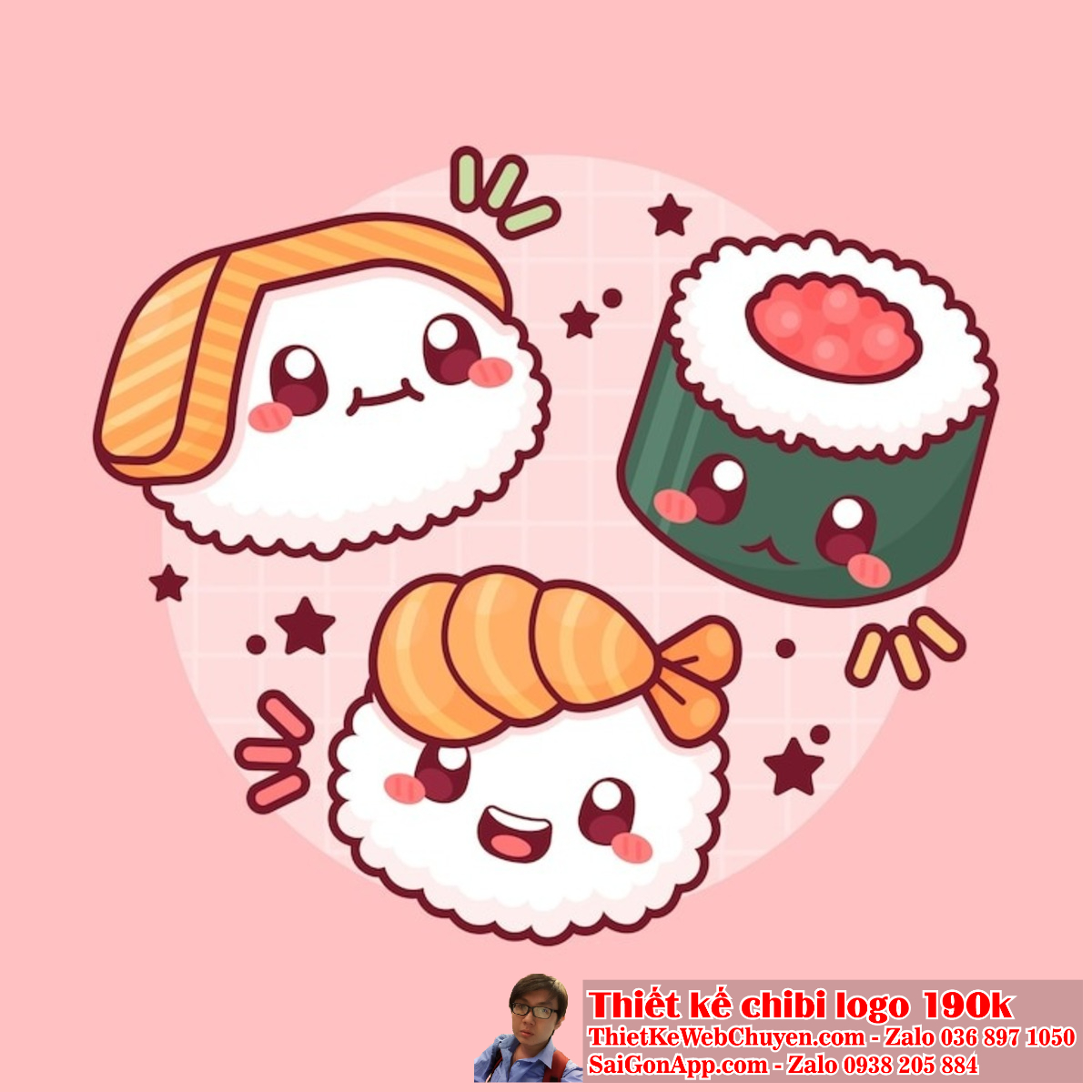 Thiết kế logo chibi cute ăn vặt là sự lựa chọn phổ biến cho các quán ăn vặt.